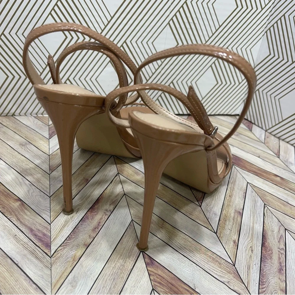 Steve Madden+ WAFER TAN PATENT+👠 Stiletto ‎ Size 8 sb
